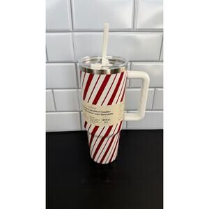 Ashland 40oz Stainless Steel Insulated Tumbler - Peppermint Stripe Print NEW